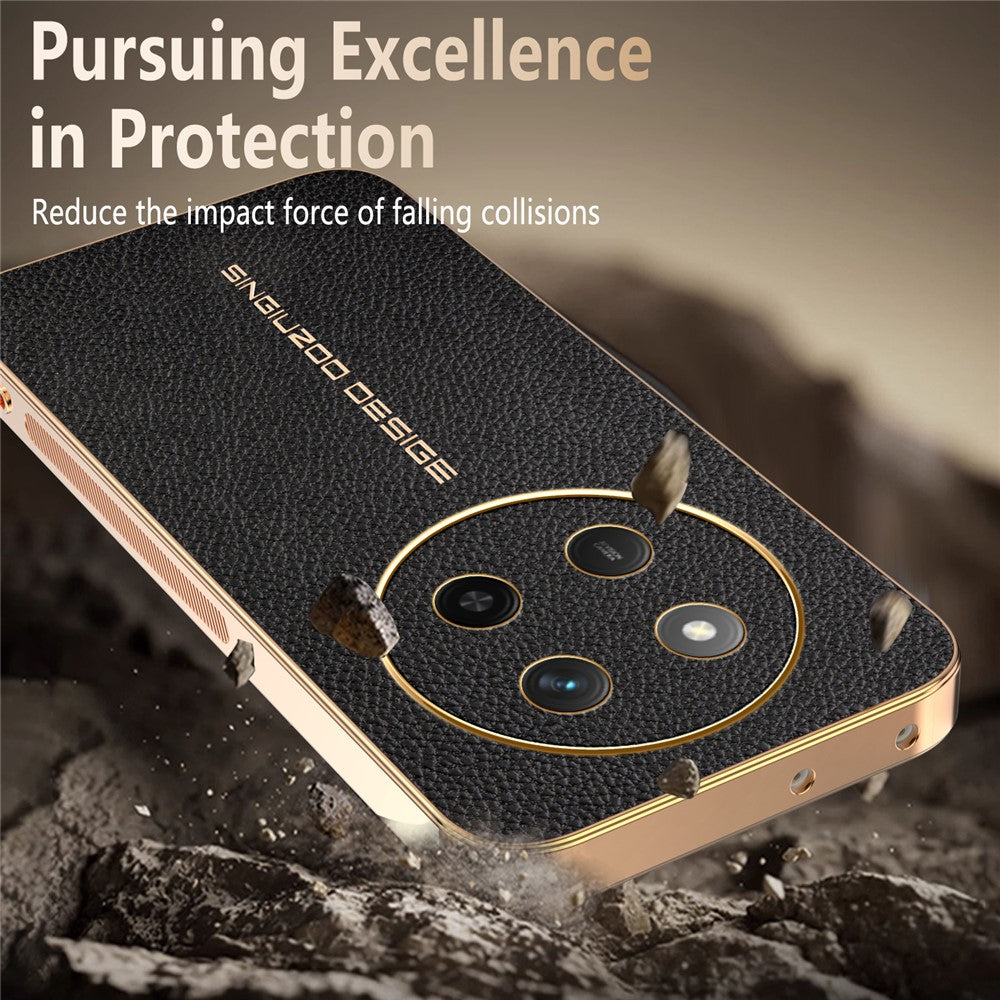 Phone Case For Honor X60 Pro 5G  /  X9c 5G  /  Magic7 Lite 5G Anti Scratch Litchi Texture TPU Leather PU Phone Back Cover