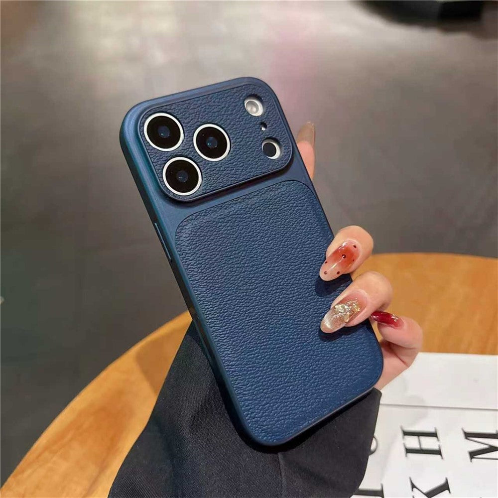 Til iPhone 17 Pro cover Præcise udskæringer Tekstureret PU-læderbelagt PC + TPU telefoncover