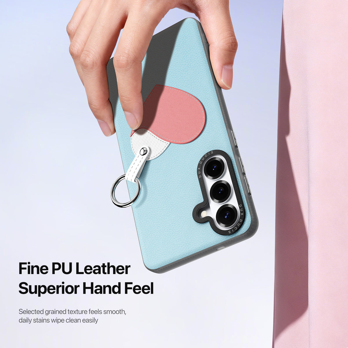 DUX DUCIS Til Samsung Galaxy S26+ Cover Luvy Series PU Læder + PC Telefoncover med Fingerring / Rem