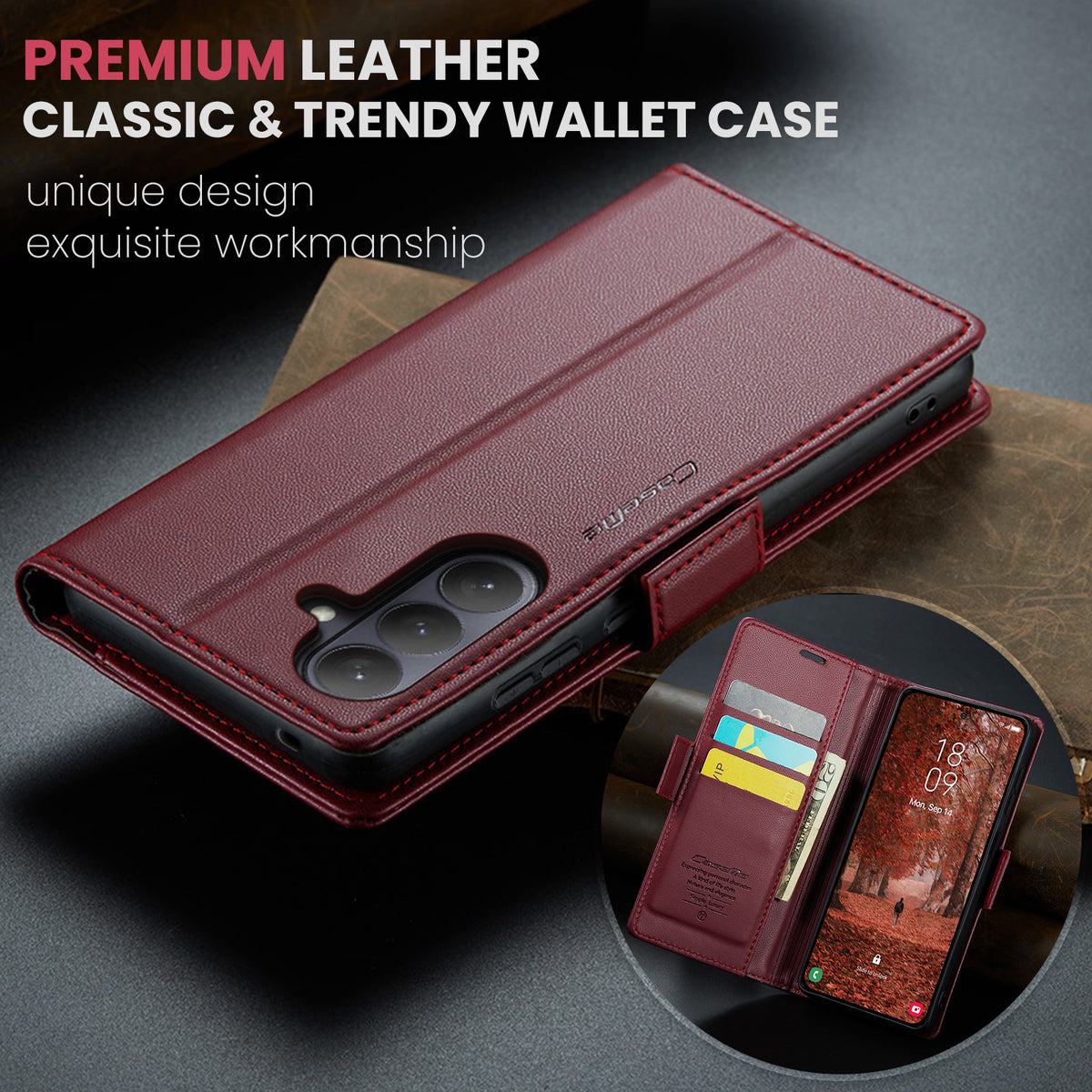 CASEME For Samsung Galaxy S26 Case  023 Series RFID Blocking Glossy Stand Phone Cover