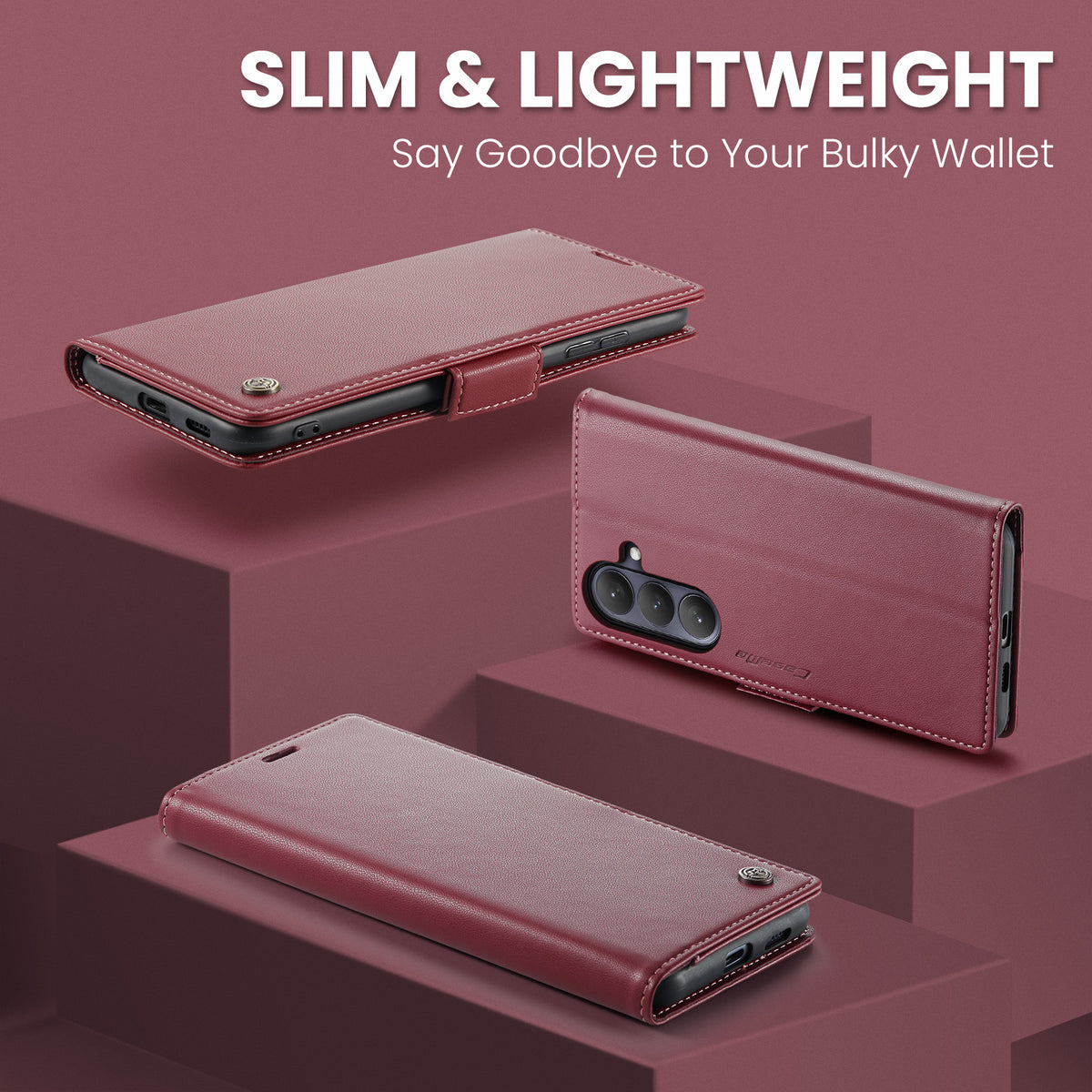 CASEME For Samsung Galaxy S26+ Case 023 Series RFID Blocking Glossy Stand Phone Cover