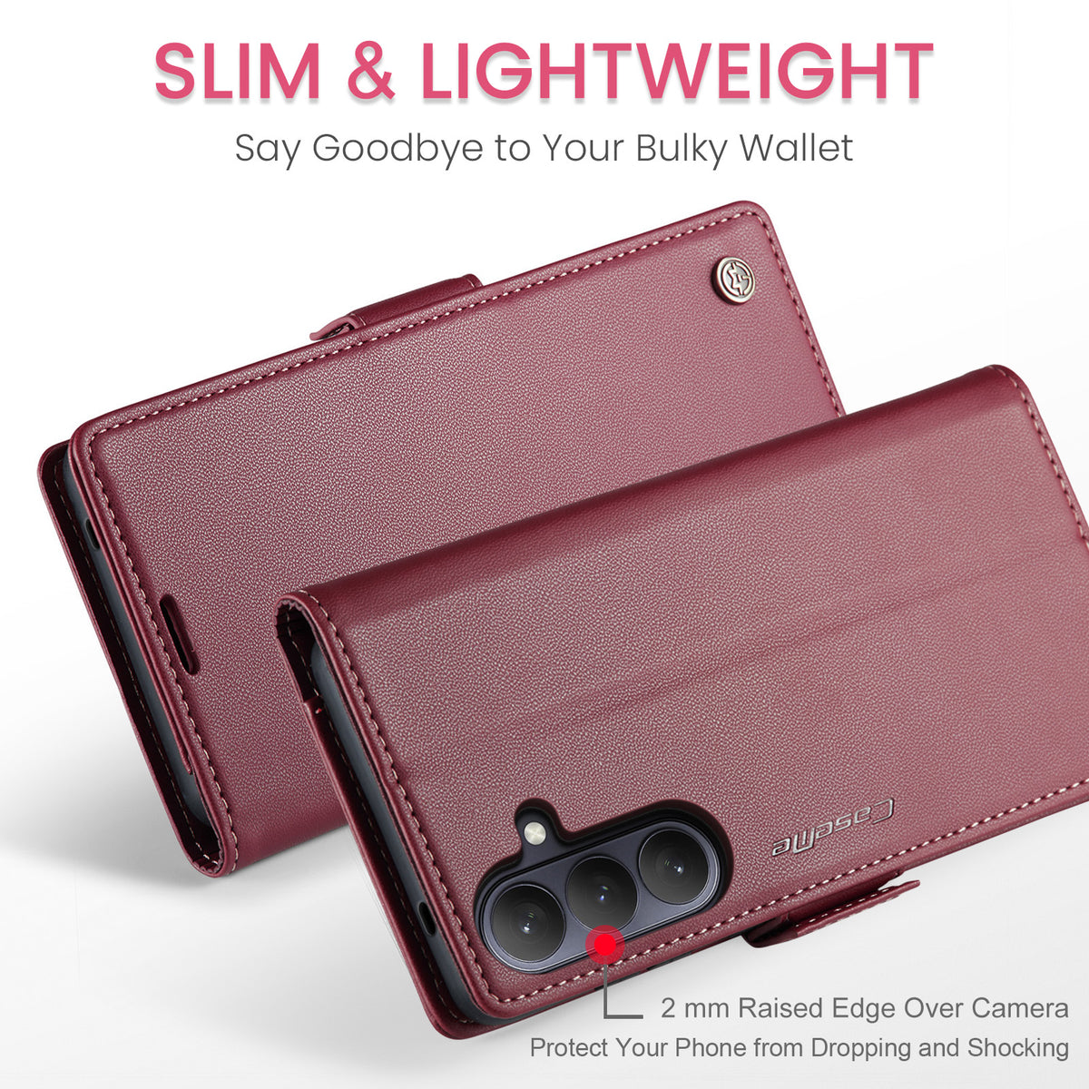 CASEME For Samsung Galaxy S26+ Case 023 Series RFID Blocking Glossy Stand Phone Cover