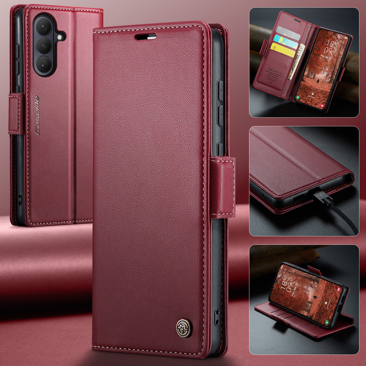 CASEME For Samsung Galaxy S26+ Case 023 Series RFID Blocking Glossy Stand Phone Cover