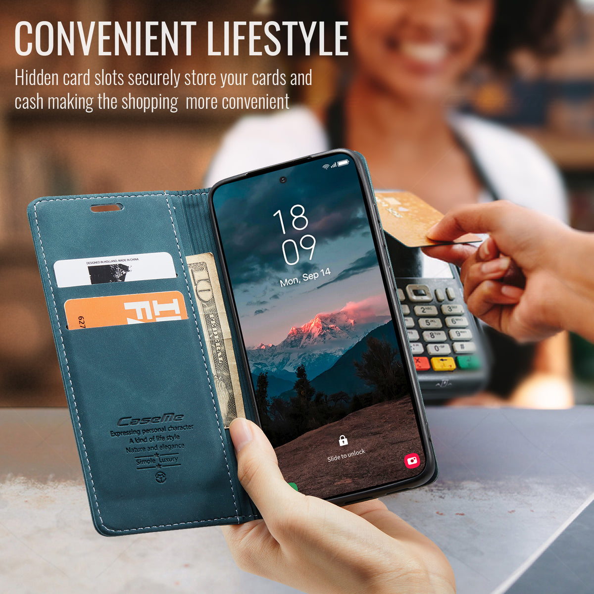 CASEME For Samsung Galaxy S26 Wallet Case 013 Series PU Leather Phone Cover Stand