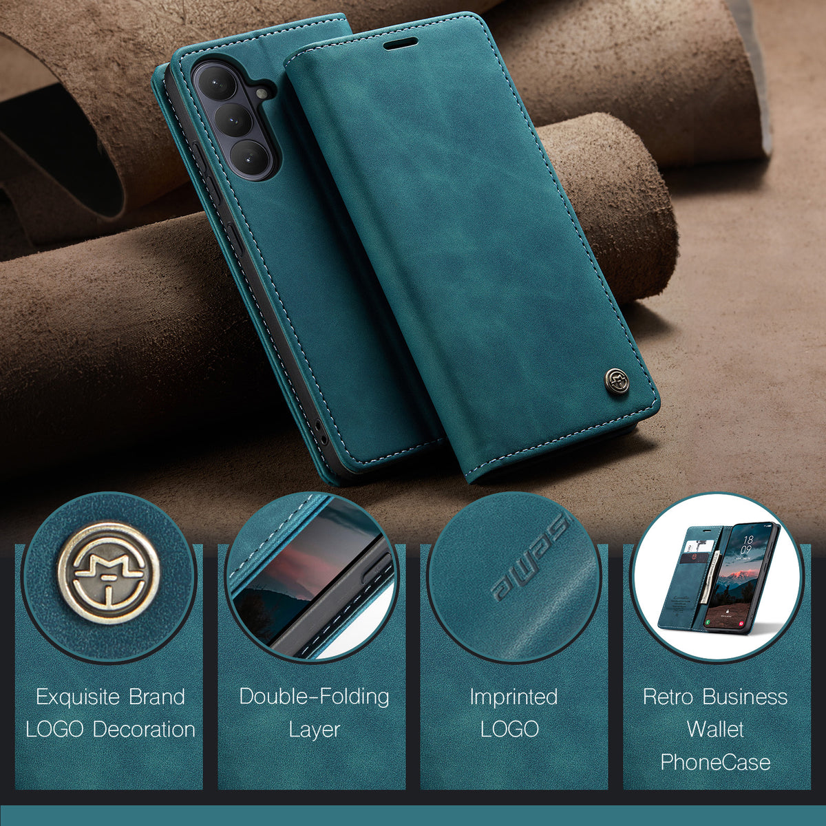 CASEME For Samsung Galaxy S26 Wallet Case 013 Series PU Leather Phone Cover Stand