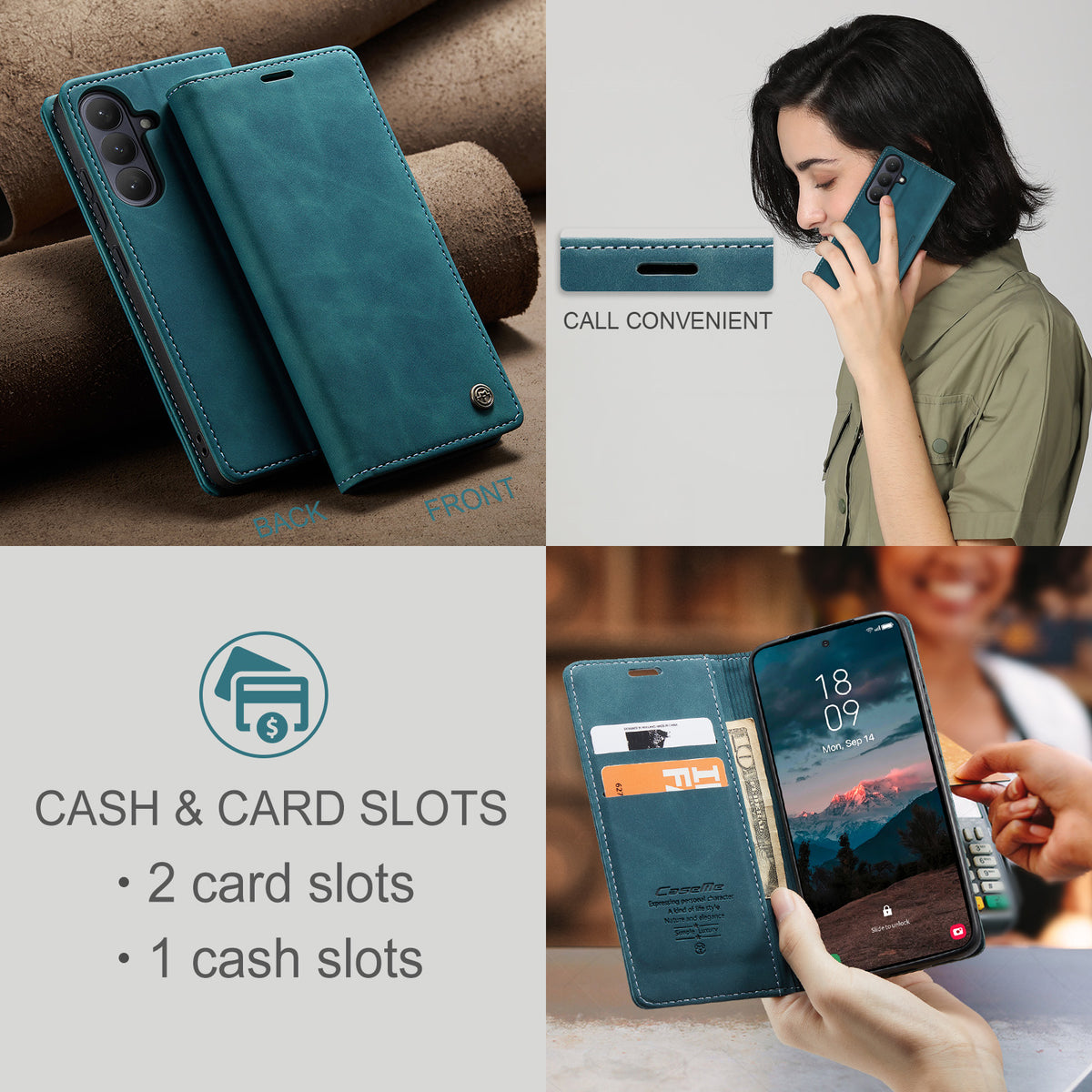 CASEME For Samsung Galaxy S26 Wallet Case 013 Series PU Leather Phone Cover Stand