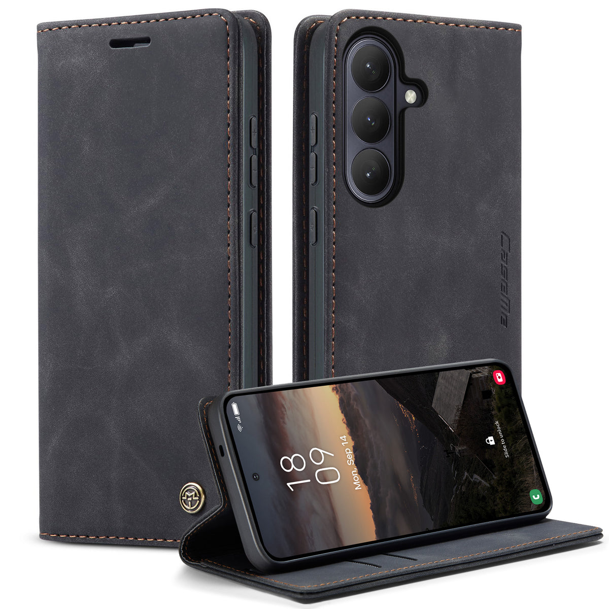 CASEME For Samsung Galaxy S26 Wallet Case 013 Series PU Leather Phone Cover Stand