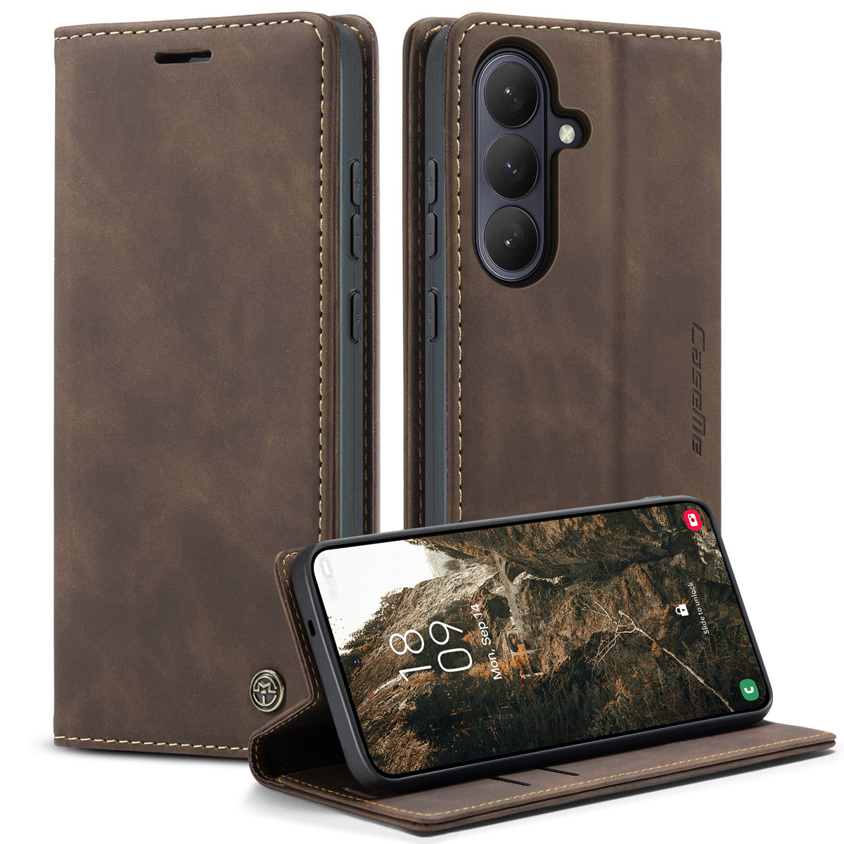 CASEME For Samsung Galaxy S26 Wallet Case 013 Series PU Leather Phone Cover Stand