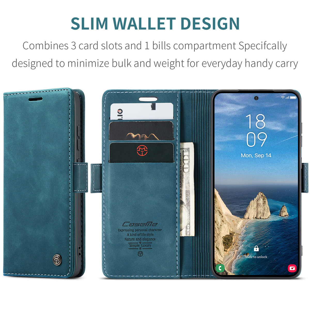 CASEME For Samsung Galaxy S26 Ultra Wallet Case  013 Series PU Leather Phone Cover Stand