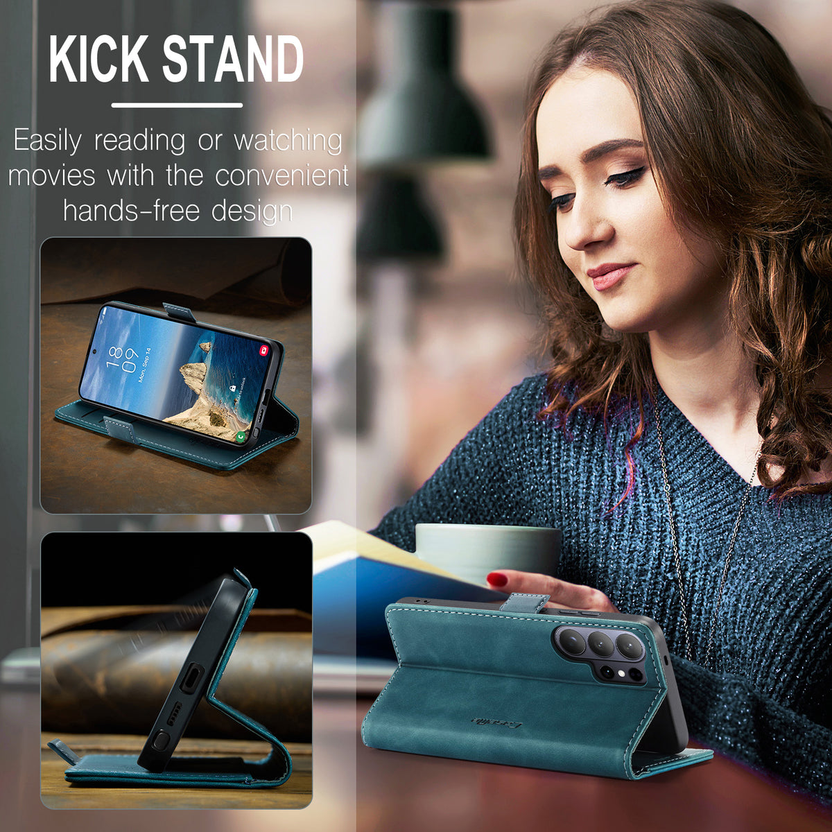 CASEME For Samsung Galaxy S26 Ultra Wallet Case  013 Series PU Leather Phone Cover Stand