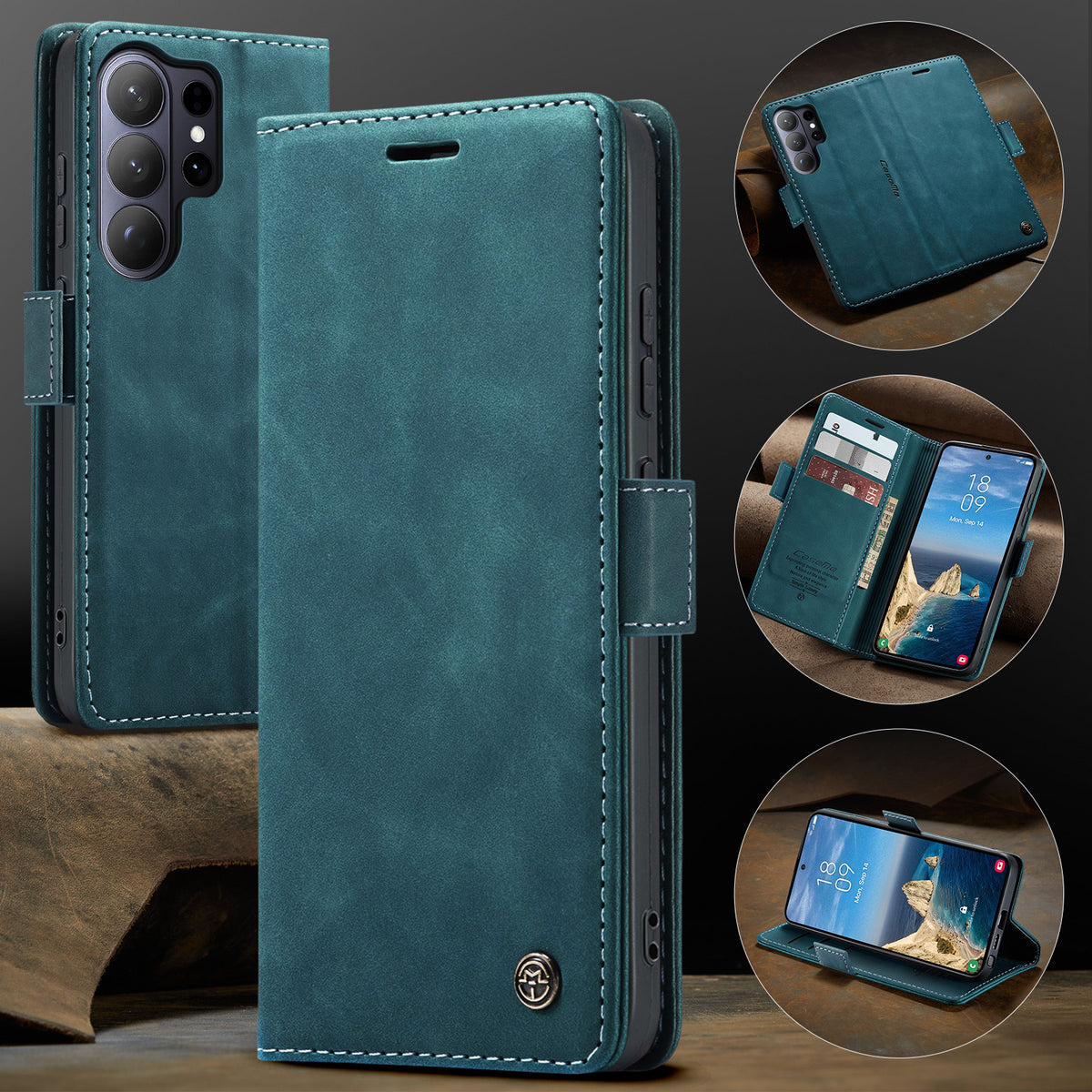 CASEME For Samsung Galaxy S26 Ultra Wallet Case  013 Series PU Leather Phone Cover Stand
