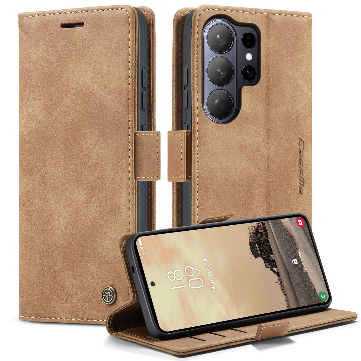 CASEME For Samsung Galaxy S26 Ultra Wallet Case  013 Series PU Leather Phone Cover Stand