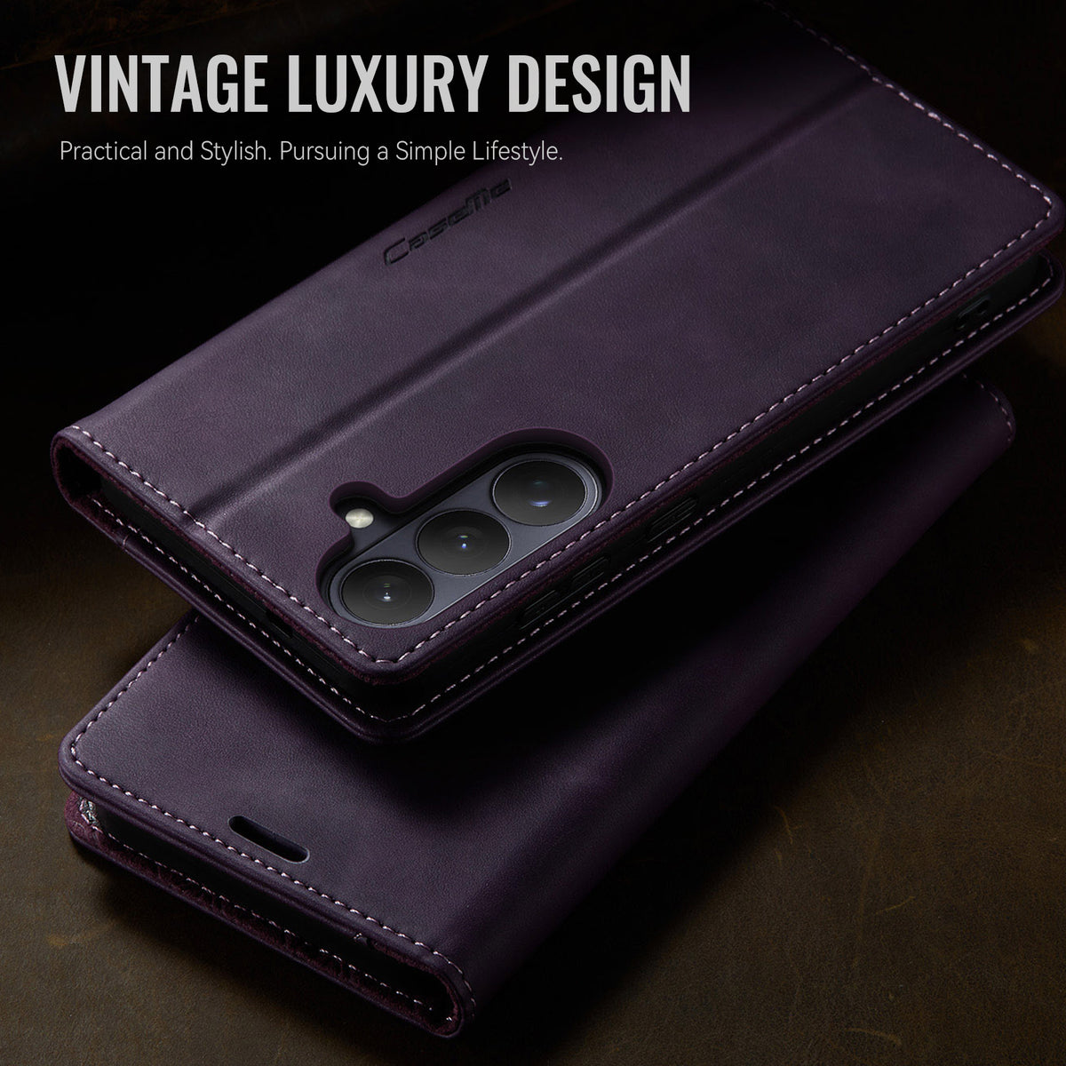 CASEME For Samsung Galaxy S26+ Case  033 Series RFID Blocking Wallet Stand Calf Texture Leather Phone Cover