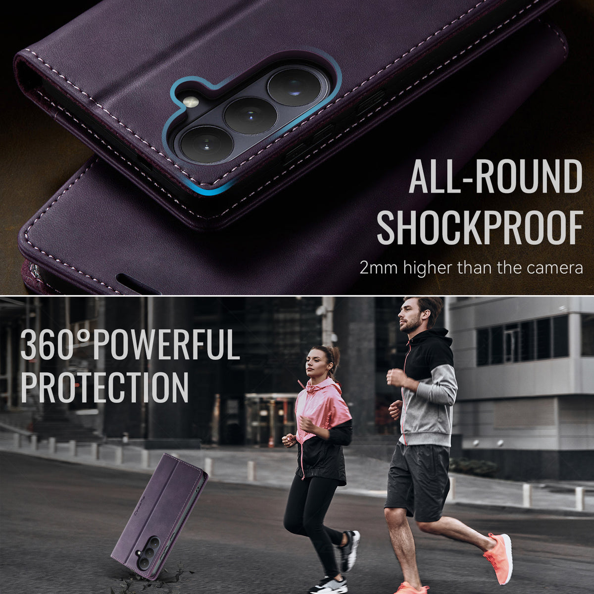 CASEME For Samsung Galaxy S26+ Case  033 Series RFID Blocking Wallet Stand Calf Texture Leather Phone Cover