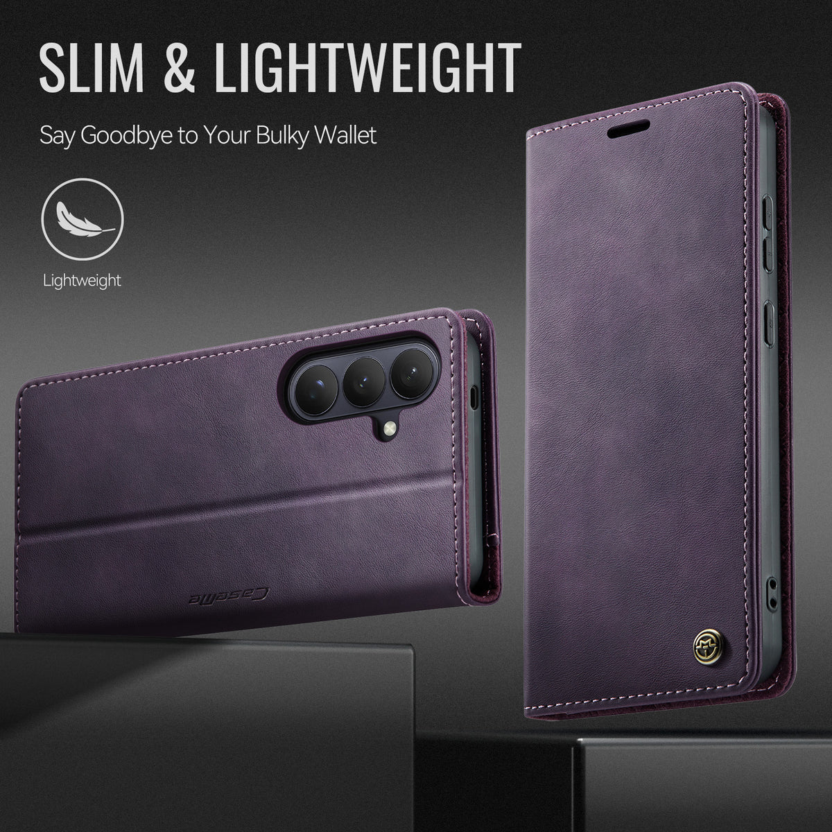 CASEME For Samsung Galaxy S26+ Case  033 Series RFID Blocking Wallet Stand Calf Texture Leather Phone Cover