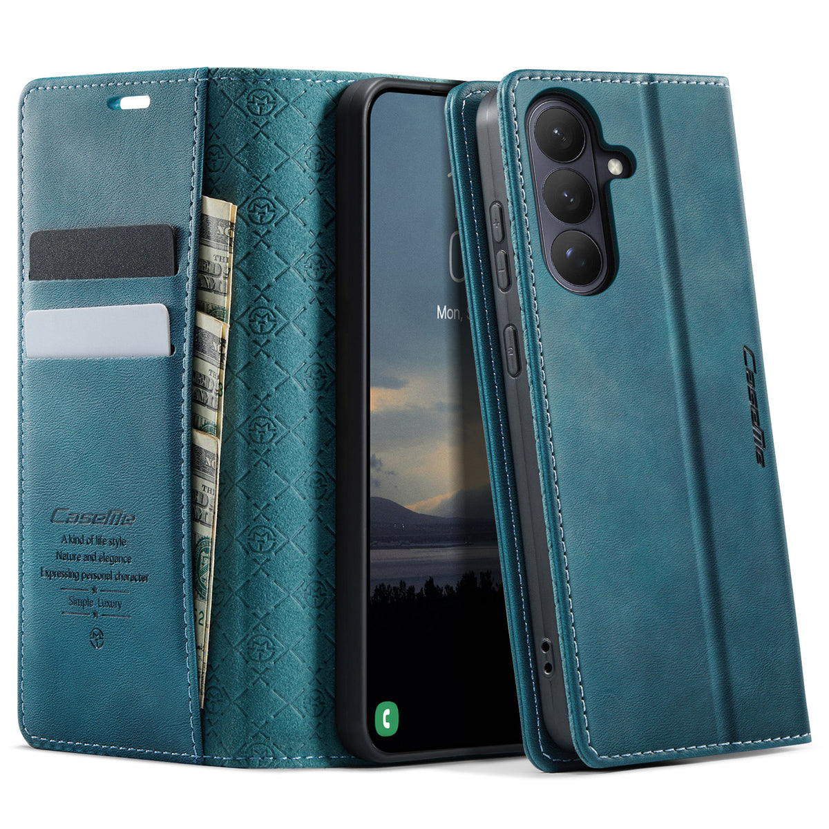 CASEME For Samsung Galaxy S26+ Case  033 Series RFID Blocking Wallet Stand Calf Texture Leather Phone Cover