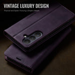 CASEME For Samsung Galaxy S26 Case  033 Series RFID Blocking Wallet Stand Calf Texture Leather Phone Cover