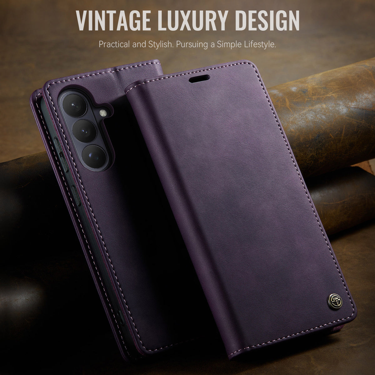 CASEME For Samsung Galaxy S26 Case  033 Series RFID Blocking Wallet Stand Calf Texture Leather Phone Cover