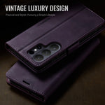 CASEME For Samsung Galaxy S26 Ultra Case 033 Series RFID Blocking Wallet Stand Calf Texture Leather Phone Cover