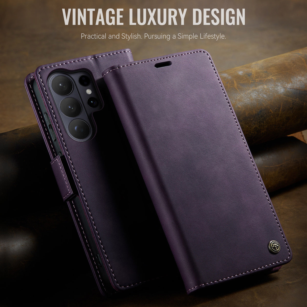 CASEME For Samsung Galaxy S26 Ultra Case 033 Series RFID Blocking Wallet Stand Calf Texture Leather Phone Cover