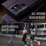 CASEME For Samsung Galaxy S26 Ultra Case 033 Series RFID Blocking Wallet Stand Calf Texture Leather Phone Cover