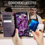 CASEME For Samsung Galaxy S26 Ultra Case 033 Series RFID Blocking Wallet Stand Calf Texture Leather Phone Cover