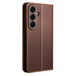 QIALINO For Samsung Galaxy S26+ Wallet Case Stand Genuine Cow Leather Flip Phone Cover