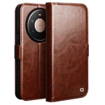 QIALINO For Huawei Mate 80 Pro Max Case Genuine Cow Leather Stand Wallet Phone Cover