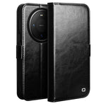 QIALINO For Huawei Mate 80 Pro Case Genuine Cow Leather Stand Wallet Phone Cover