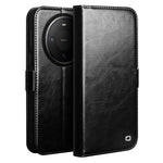 QIALINO For Huawei Mate 80 Case Genuine Cow Leather Stand Wallet Phone Cover