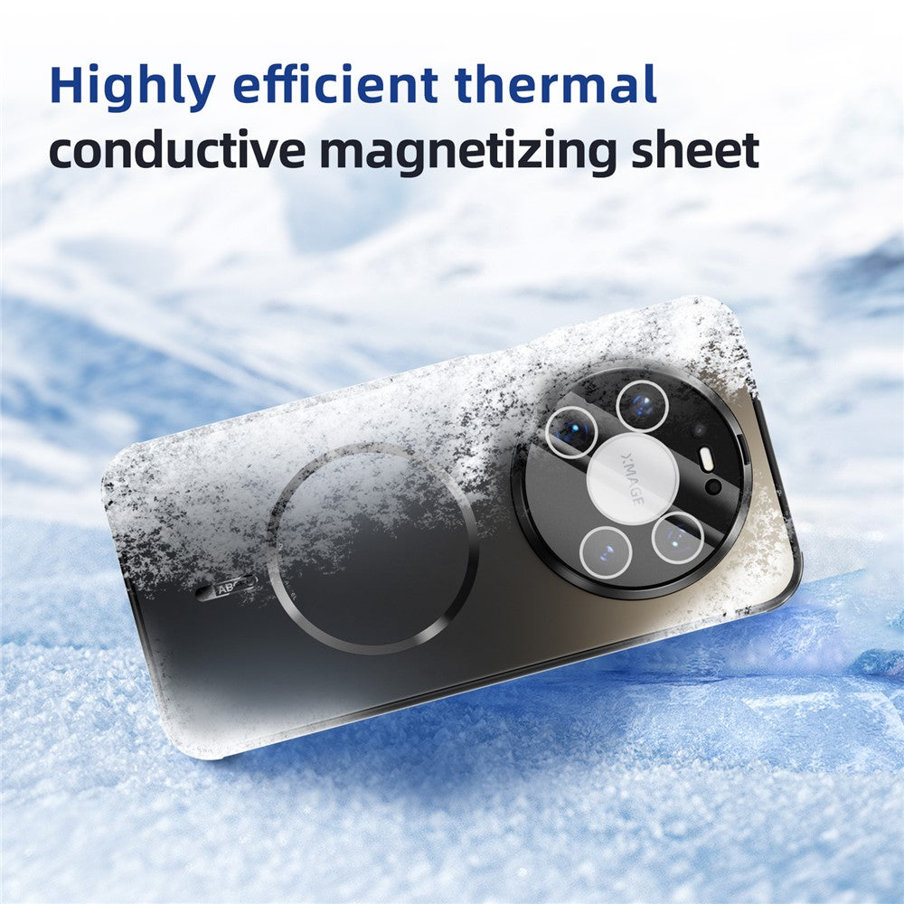ABEEL For Huawei Mate 80 Pro Max Magnetic Case TPU PC Cooling Matte Phone Back Cover with Lens Film