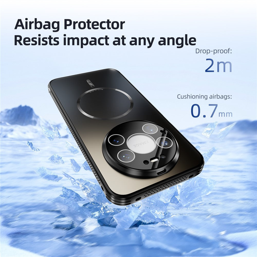 ABEEL For Huawei Mate 80 Pro Max Magnetic Case TPU PC Cooling Matte Phone Back Cover with Lens Film