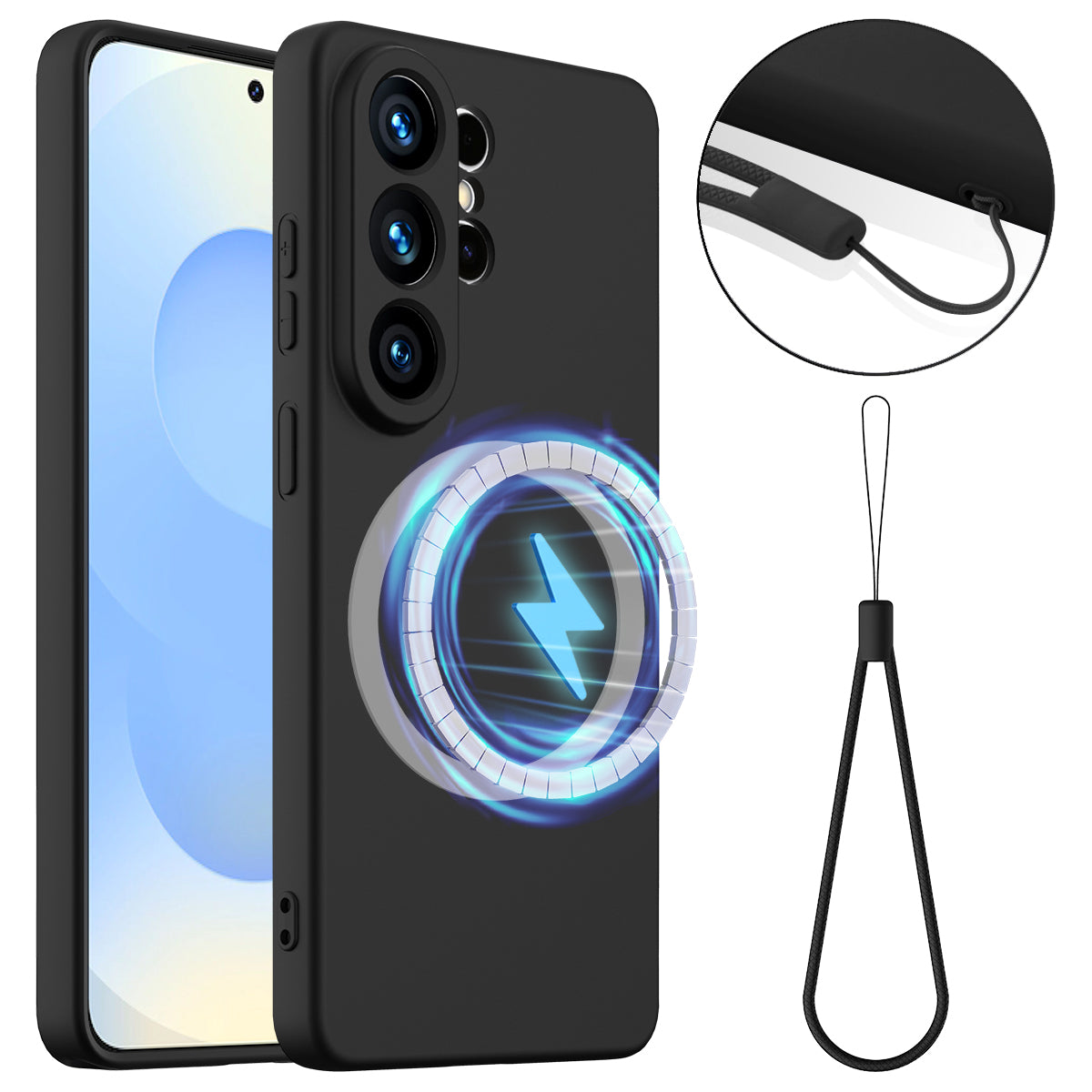 Samsung Galaxy S26 Ultra Magnetiskt Skal Anti-Drop Flytande Silikon mobilskal