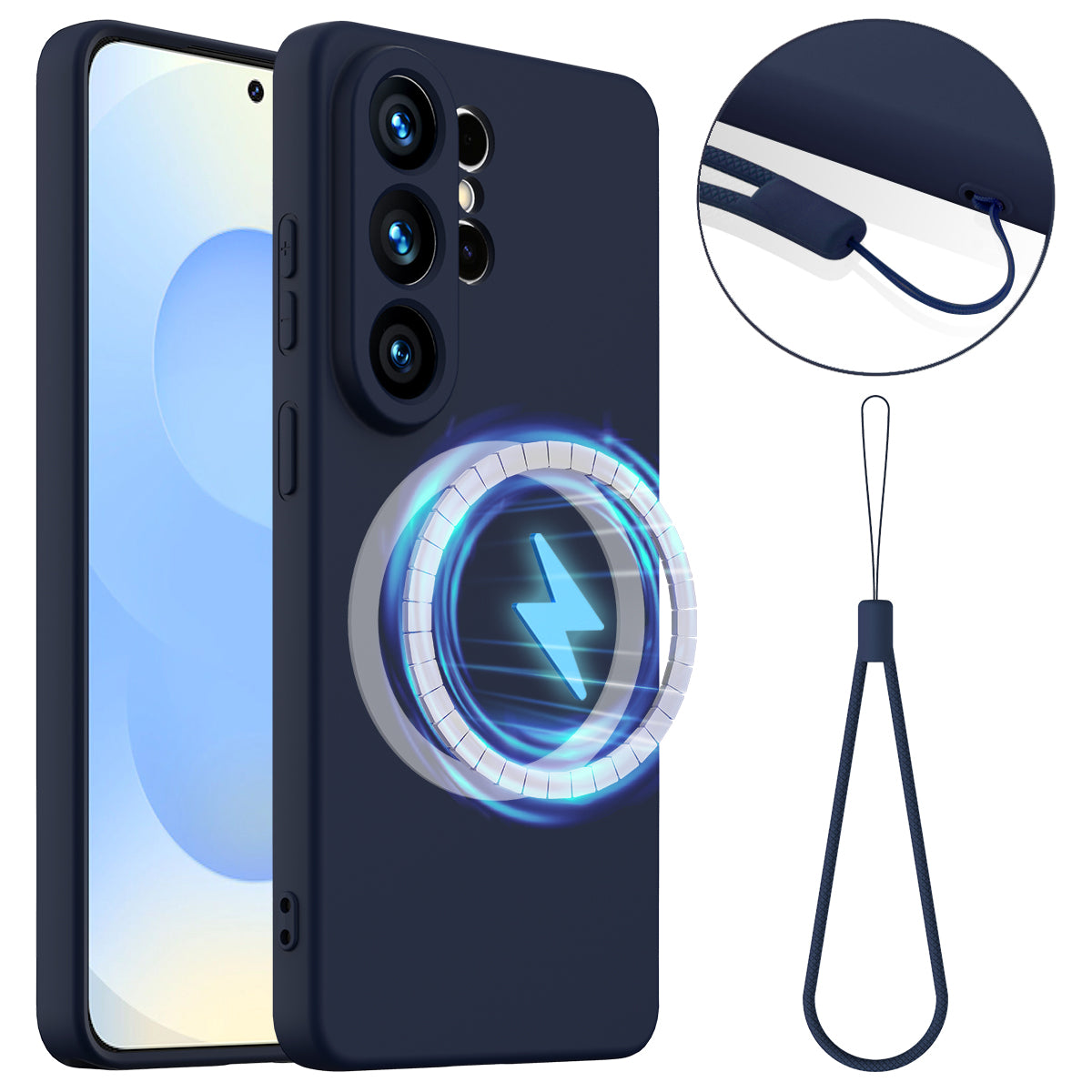 Samsung Galaxy S26 Ultra Magnetiskt Skal Anti-Drop Flytande Silikon mobilskal