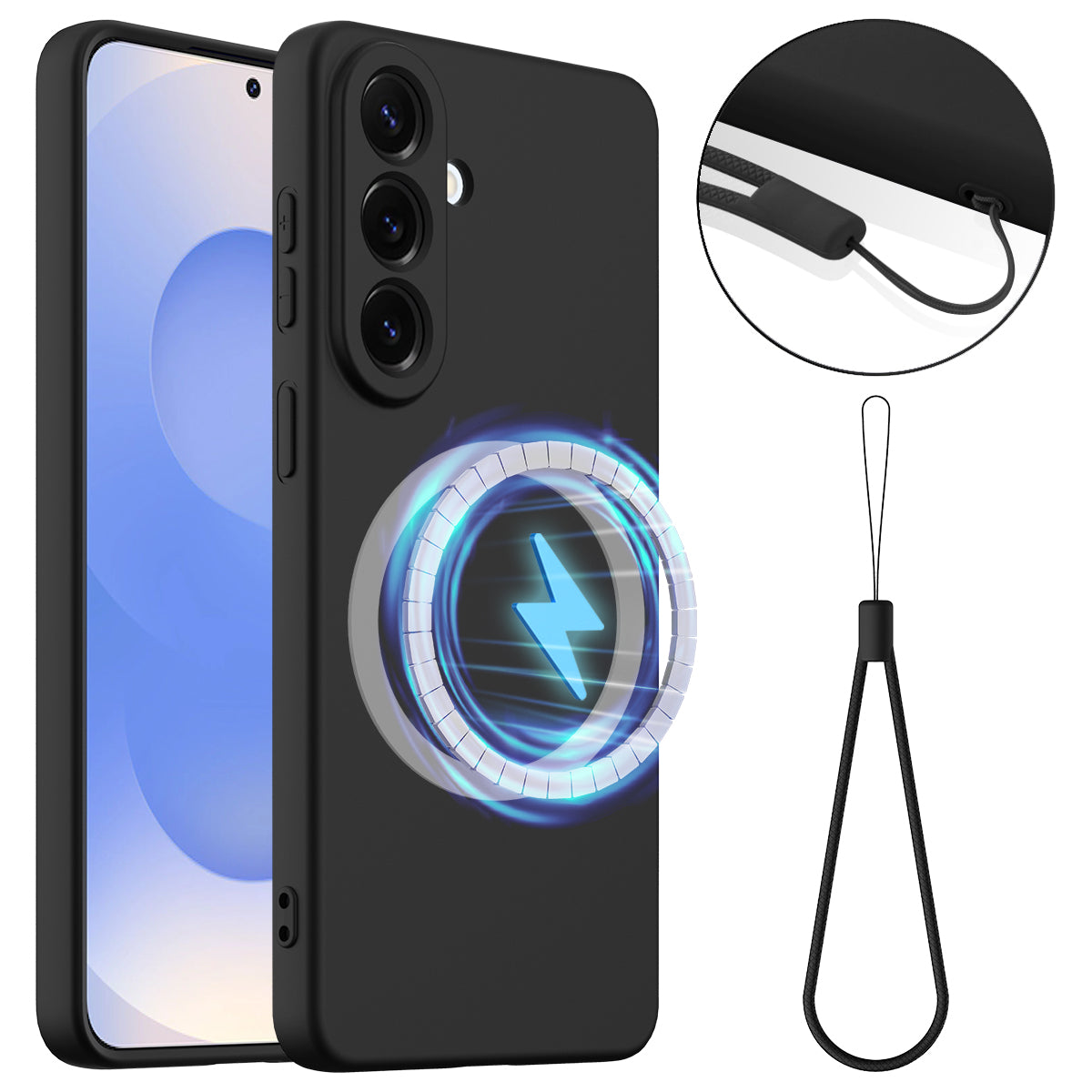 Magnetiskt skal för Samsung Galaxy S26, fallskyddande flytande silikonfodral
