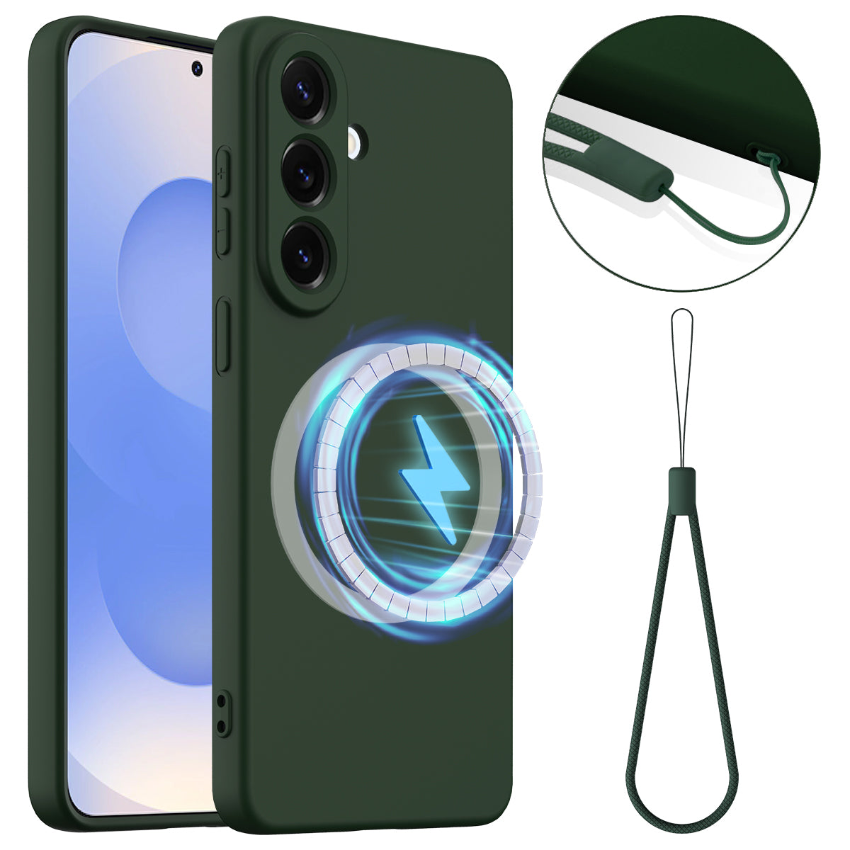 Magnetiskt skal för Samsung Galaxy S26, fallskyddande flytande silikonfodral