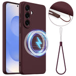Magnetiskt skal för Samsung Galaxy S26, fallskyddande flytande silikonfodral