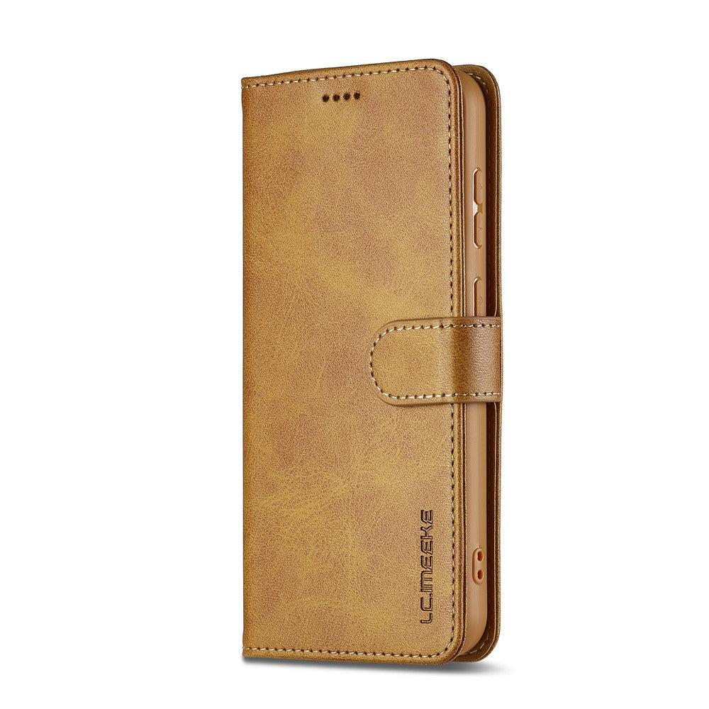 LC.IMEEKE For Samsung Galaxy S26 Case Wallet Calf Texture Leather Phone Cover