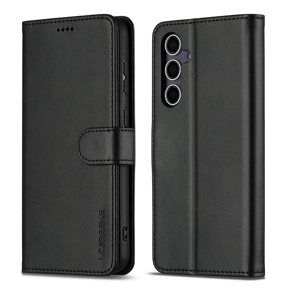 LC.IMEEKE For Samsung Galaxy S26 Case Wallet Calf Texture Leather Phone Cover