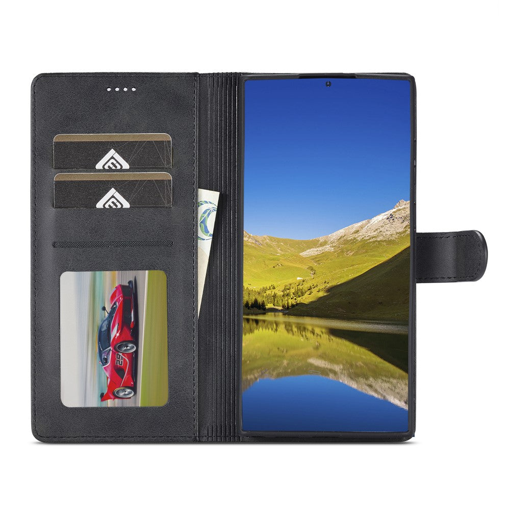 LC.IMEEKE For Samsung Galaxy S26 Ultra Case Wallet Calf Texture Leather Phone Cover