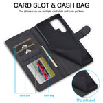 LC.IMEEKE For Samsung Galaxy S26 Ultra Case Wallet Calf Texture Leather Phone Cover