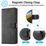 LC.IMEEKE For Samsung Galaxy S26 Ultra Case Wallet Calf Texture Leather Phone Cover