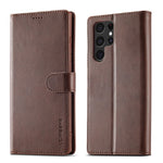 LC.IMEEKE For Samsung Galaxy S26 Ultra Case Wallet Calf Texture Leather Phone Cover