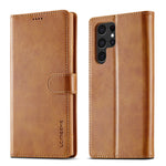 LC.IMEEKE For Samsung Galaxy S26 Ultra Case Wallet Calf Texture Leather Phone Cover