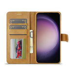 LC.IMEEKE For Samsung Galaxy A57 5G Case Wallet Calf Texture Leather Phone Cover