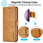 LC.IMEEKE For Samsung Galaxy A57 5G Case Wallet Calf Texture Leather Phone Cover