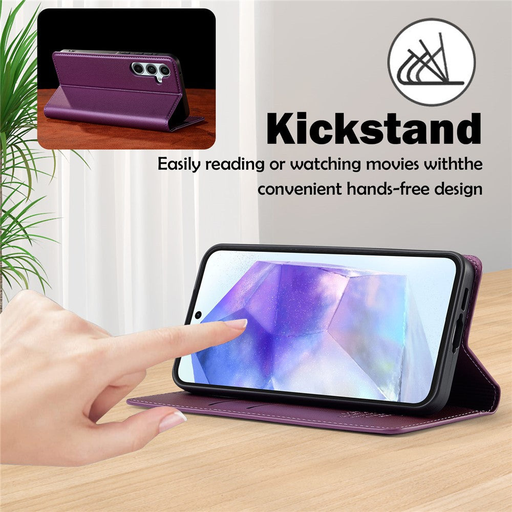 LC.IMEEKE L1 Series for Samsung Galaxy A37 5G Case PU Leather Wallet Stand Protective Phone Cover