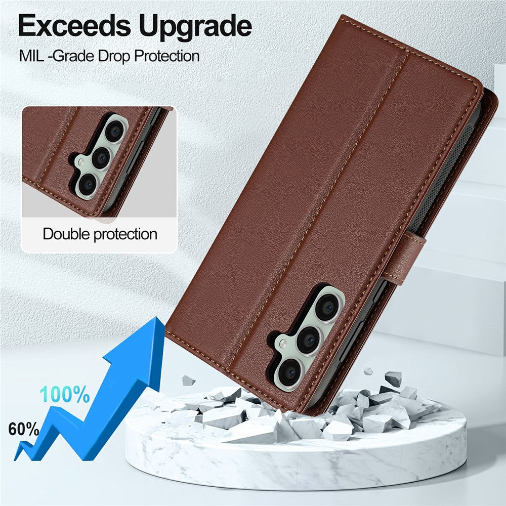 LC.IMEEKE L2 Series til Samsung Galaxy A37 5G Etui PU Læder Pung Aftageligt Magnetisk Telefoncover