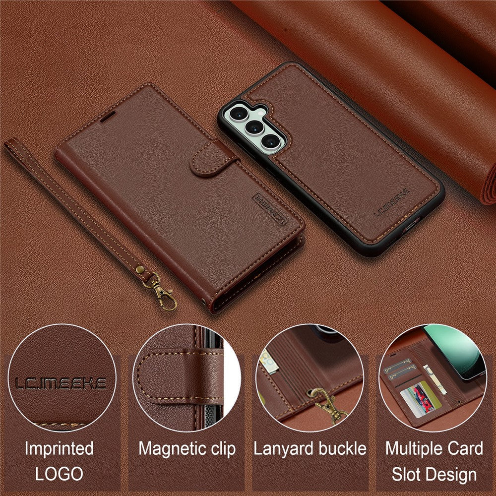 LC.IMEEKE L2 Series til Samsung Galaxy A37 5G Etui PU Læder Pung Aftageligt Magnetisk Telefoncover