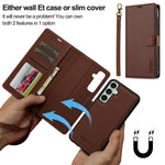 LC.IMEEKE L2 Series til Samsung Galaxy A37 5G Etui PU Læder Pung Aftageligt Magnetisk Telefoncover